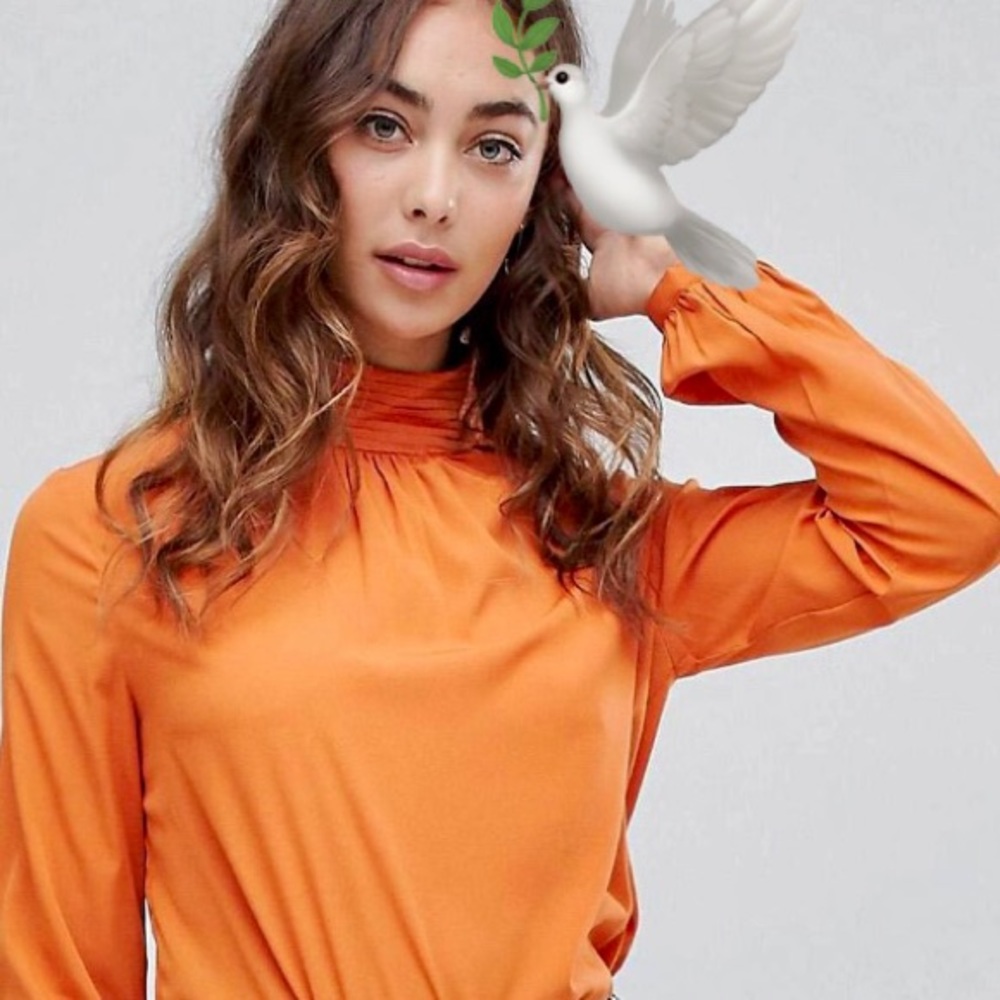 🌳🕊SATIN TOP - Picture 3 of 3